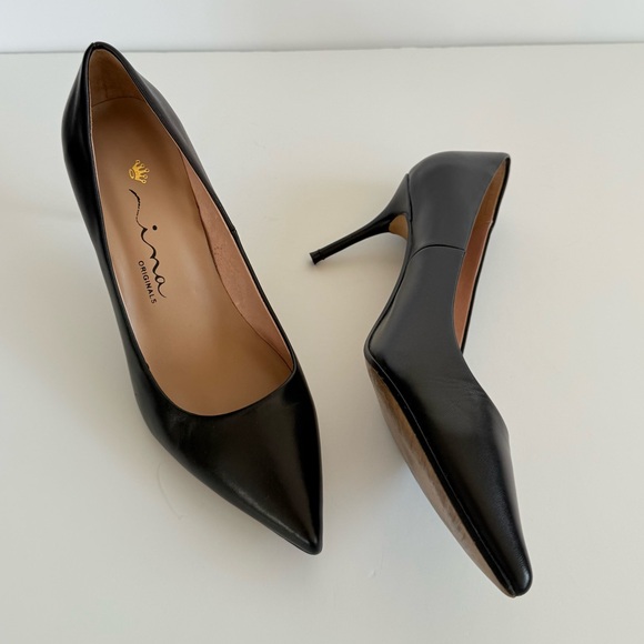 Nina Originals Black Pointed Toe Pump Heels size 8.5 - Picture 3 of 7